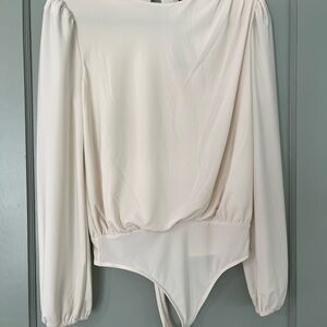 Elegant Cream Bodysuit - Express